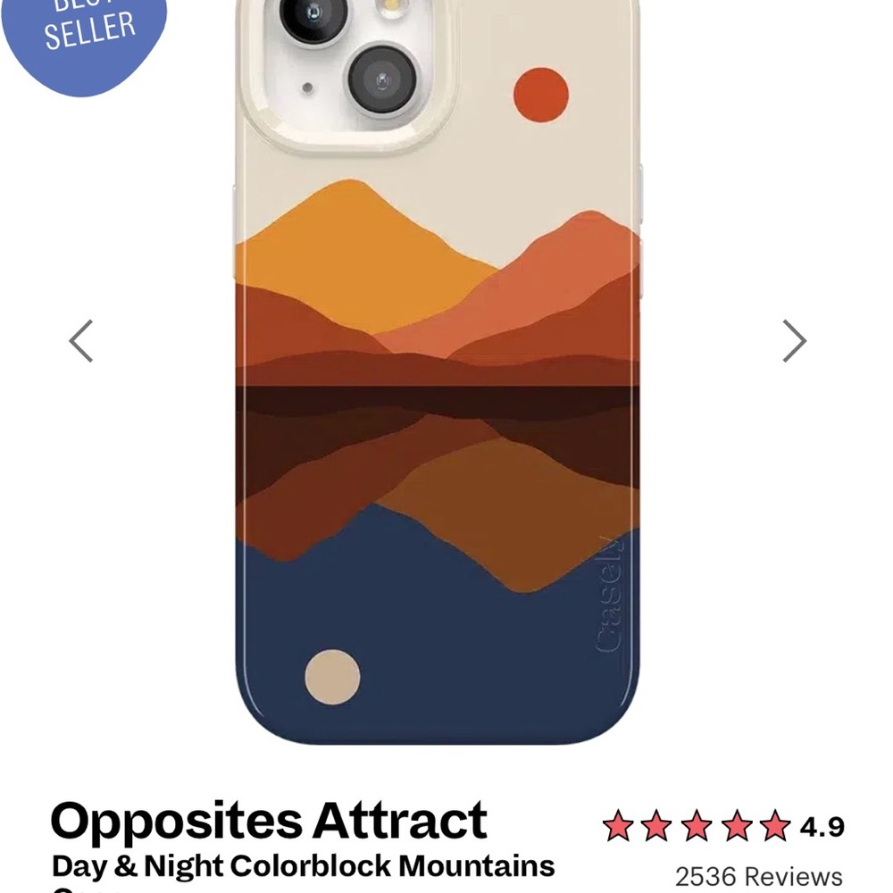 Case-Mate Day & Night Colorblock Mountains IPhone 14 PlusPhone Case - New in box